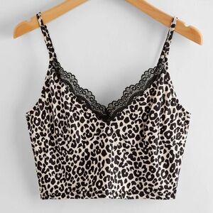 Y2k Cheetah print crop top